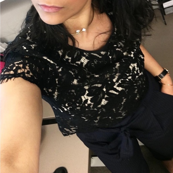 Banana Republic Navy Blue Avery Tie Stripe Pant Trousers (size 8) - Picture 16 of 16